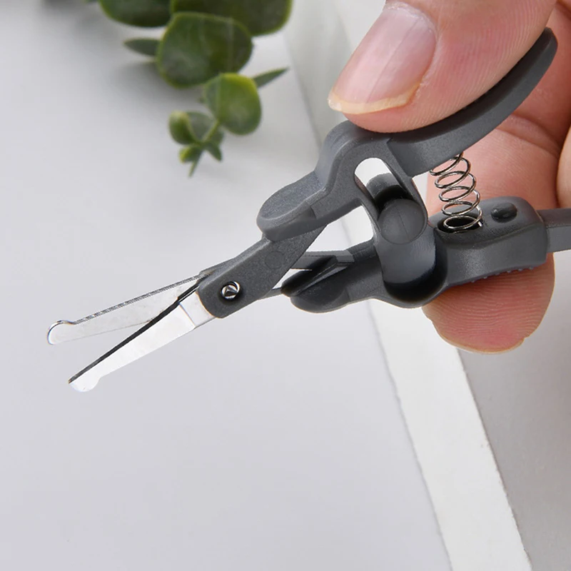 Nose Hair Trimmer 1Pc Stainless Steel Mini Portable Curved Mustache Nose Ear Hair Remover Scissor