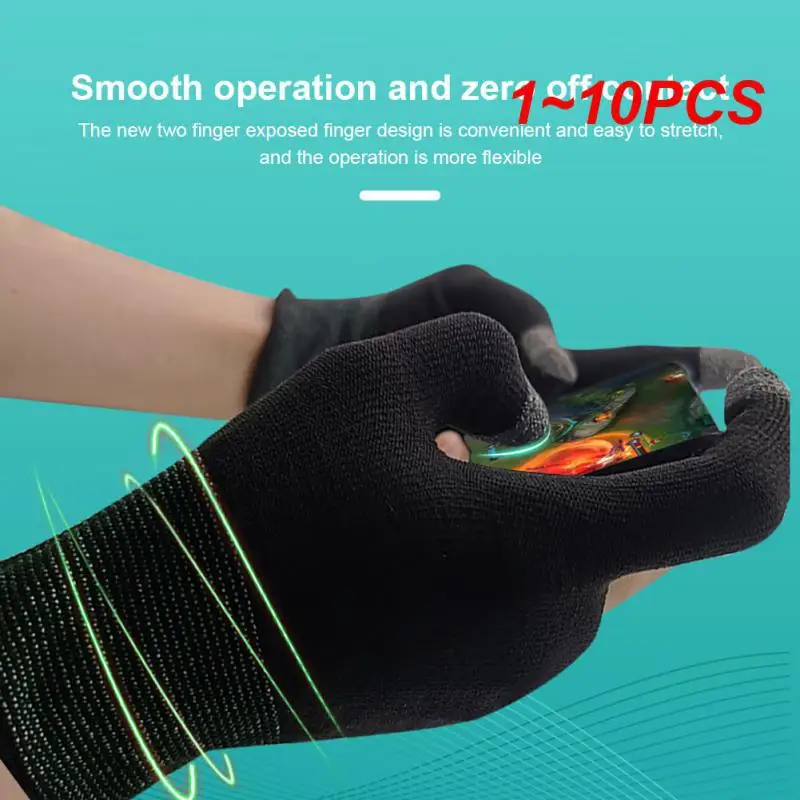 

1~10PCS 1Pair Finger Gloves Game Controller for PUBG Genshin Anti Slip Sensitive Touch Screen Sleeves Mobile Phone Gaming Sleeve