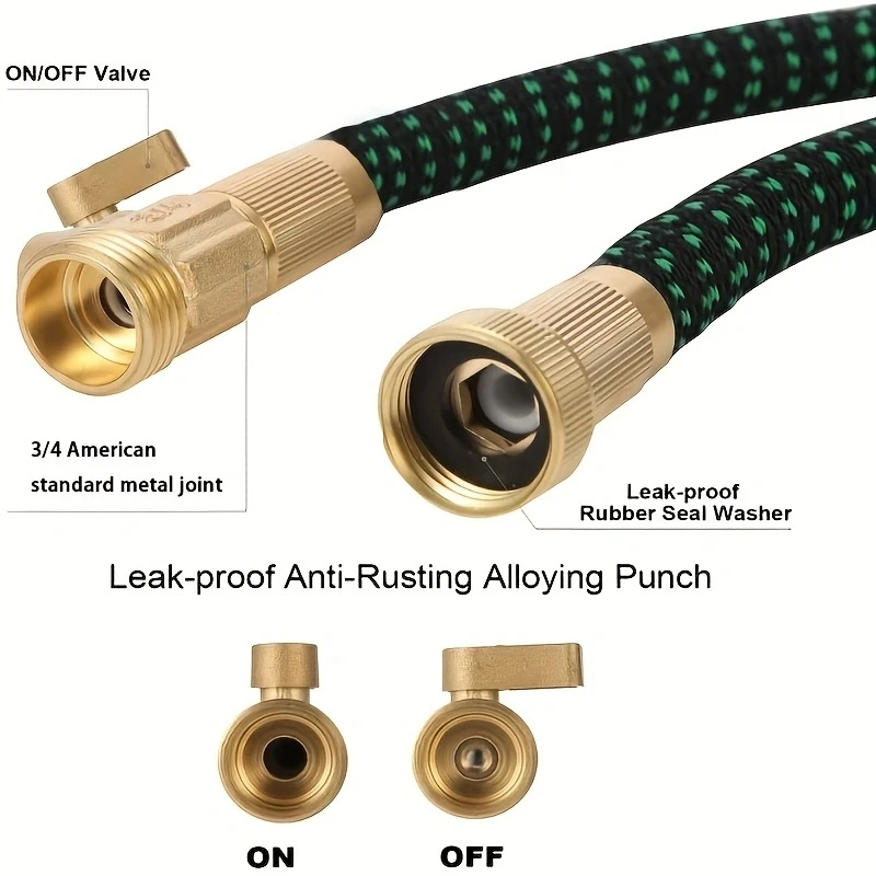 Garden Hose Expandable Magic Hose For Garden Watering And Cleaning, 3/4 ", Connector, Sprinkler Head, Watering Device, Sprayer 02