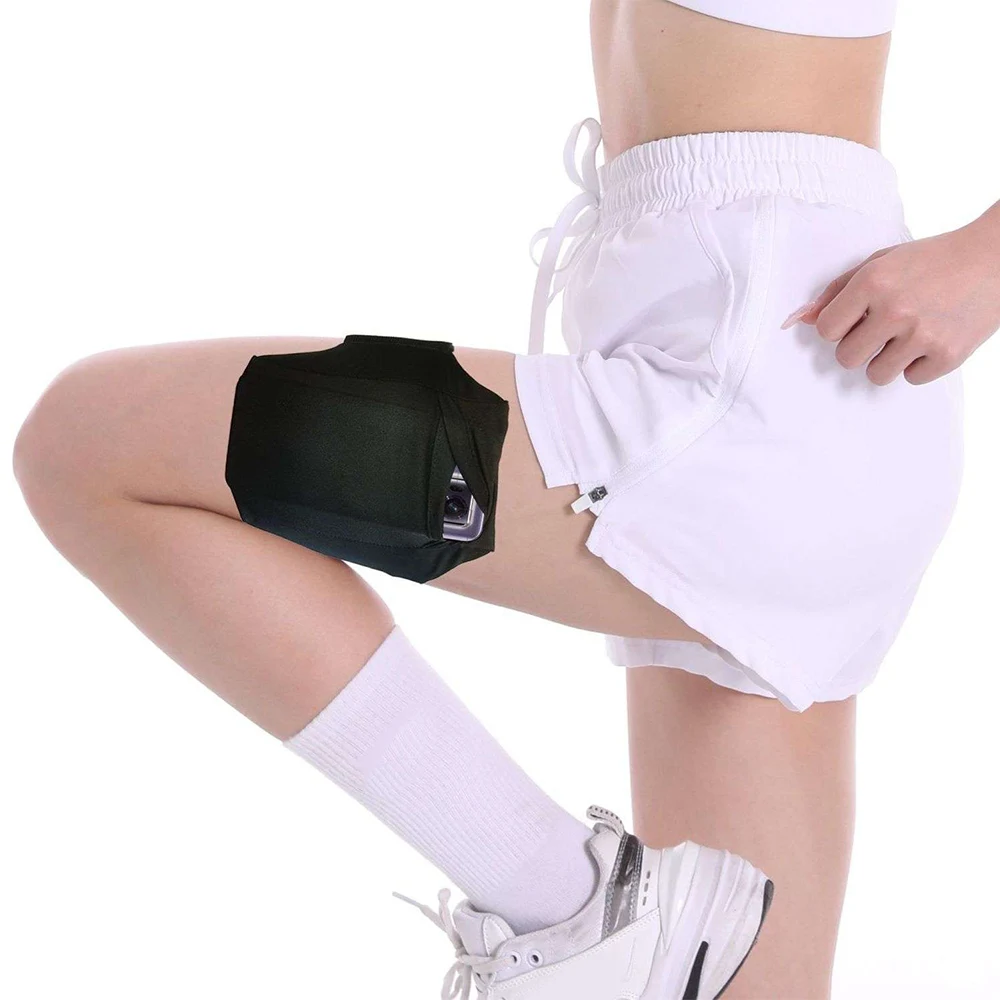 

Sports Bag Phone Storage Pouch Leg Bag Mobile Phone Bag Hide Bag Elastic Band Adjustable Magic Invisible