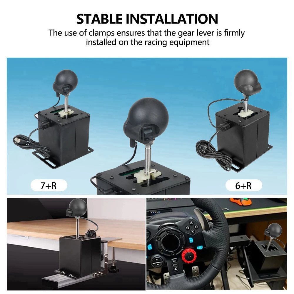 H Gear Shifter PC USB Simulator For Logitech G29/G25/G27/G920/G923 Thrustmaster T300RS/GT Steering Wheel For ETS2 Track Games gear shifter
