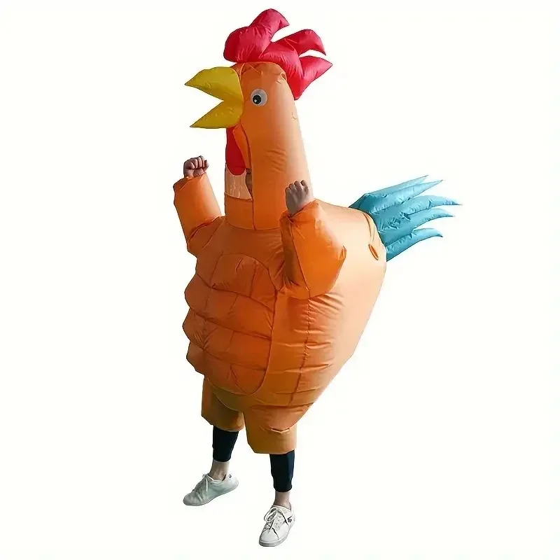 Inflatable rooster costume Fun Inflatable rooster full Body Suit Halloween Carnival Christmas Cosplay Party Gift