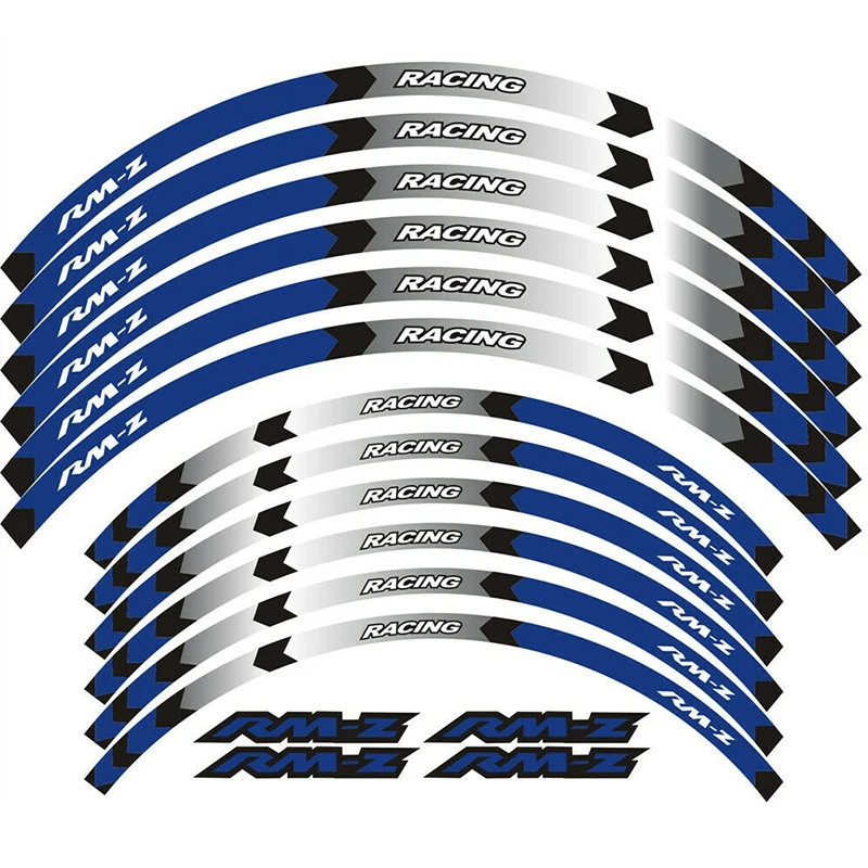 For Suzuki RMZ250 RMZ 250 RM Z250 Z 2004-2021 2020 2019 Motorcycle Accessories Stickers Rim Decals Wheel Hub Reflective Stripe