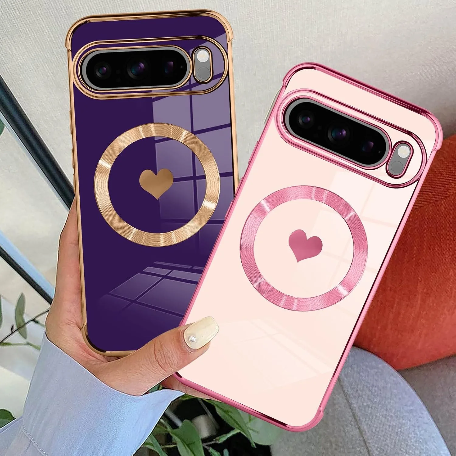Magnetic Love Electroplating Shockproof Case