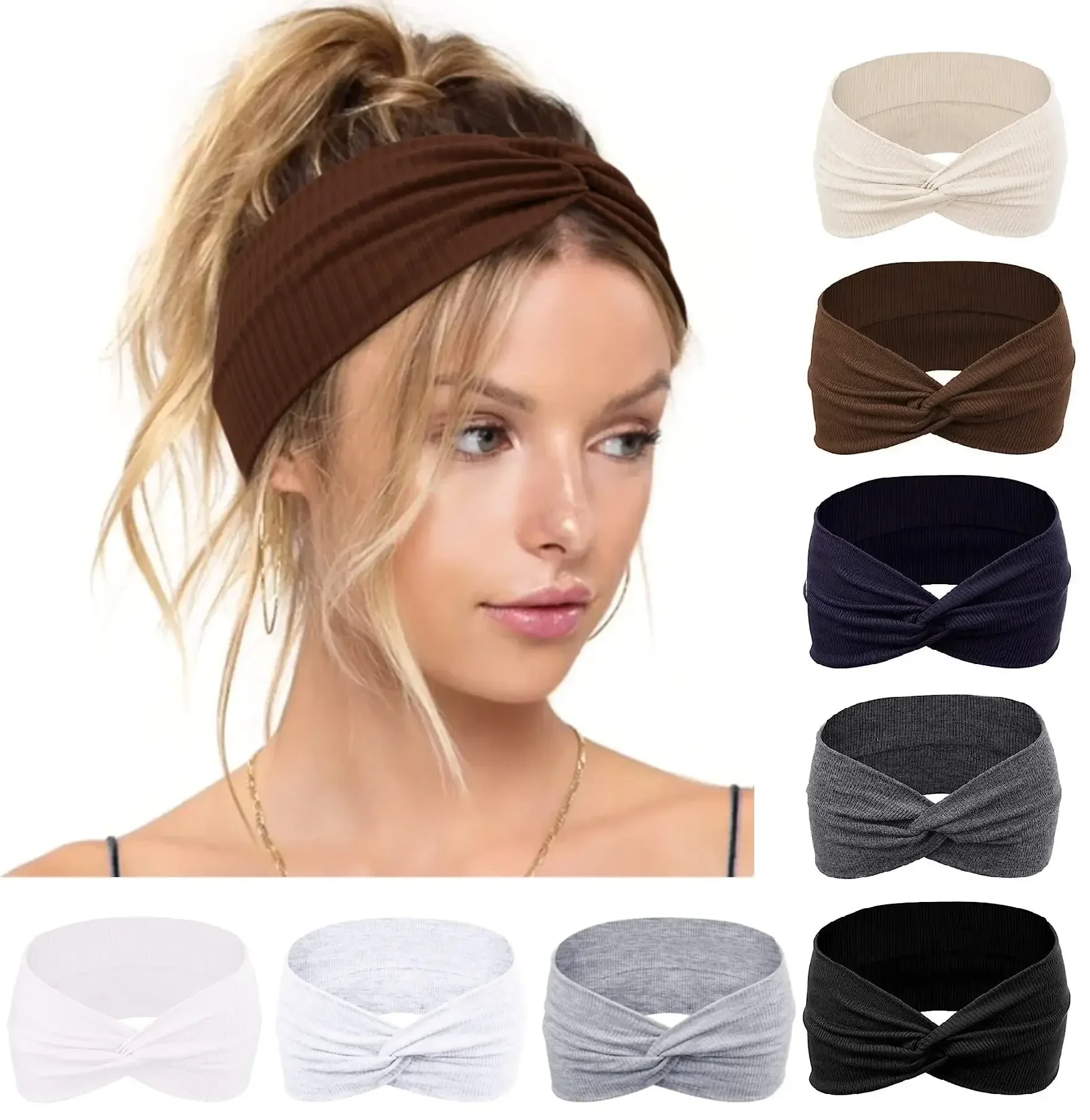 

Headbands For Women Fashion Knotted Headbands Non Slip Boho Womens Headbands Soft Stretchy Hair Bands For Women’S Hair