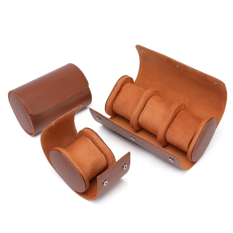 Embers Leather Watch Storage Box 1 2 3 Slots Luxury Genuine Travel Bag Case Gift Box Pouch watch storage box