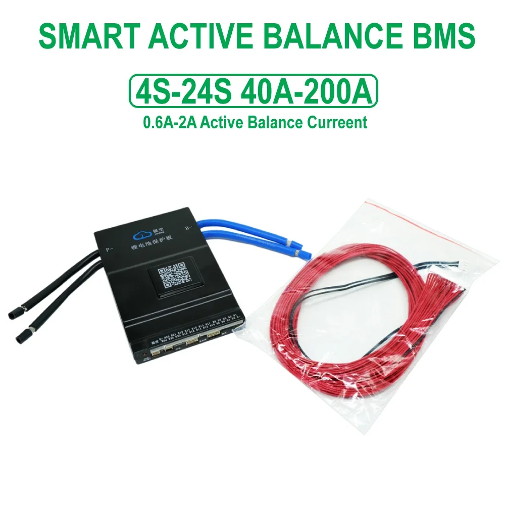 

JK BMS 1A 2A Active Balance Smart BMS 4S 8S 16S 17S 20S 24S 60A 100A 150A 200A 12V 24V for Camping Power Bank Lifepo4 Battery