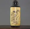 Exquisite Old Chinese bone Hand Painted character Snuff Bottle 2