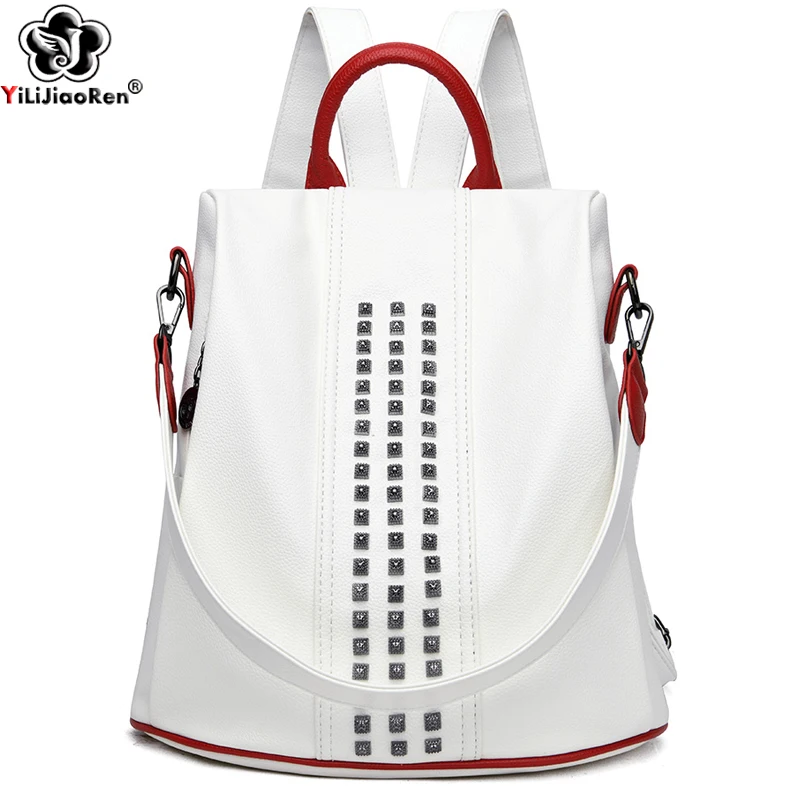 Fashion Diamonds Backpacks For Girls Anti Theft Backpack Women Shoulder Bag Soft Leather Backpack School Bags For Teenage Girls