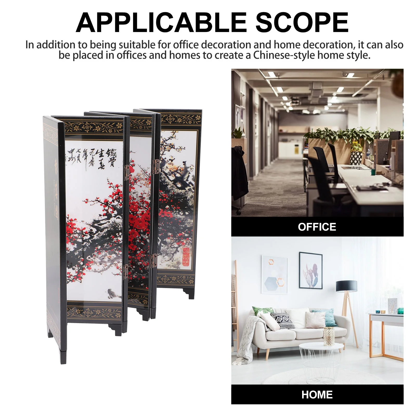 Lacquerware Ornaments Toy Screen Mini Folding Screen Room Panel Decor Business Desktop Wooden Funny room divider screen