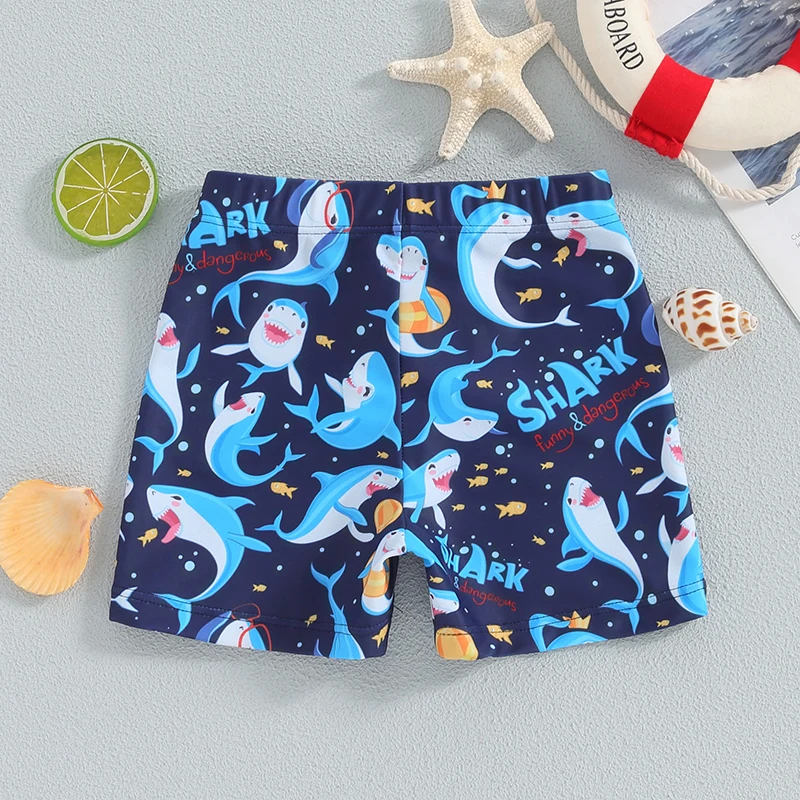 Shark Print Swim Trunks 3