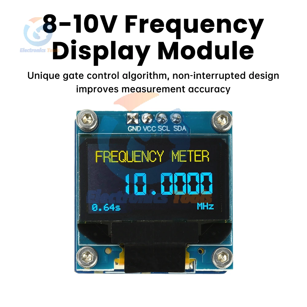 RF Frequency Meter 20MHz-2.7GHz Frequency Counter 0.96-Inch OLED Display Module Digital Signal Meter DC 8-10V frequency counter tester frequency meter