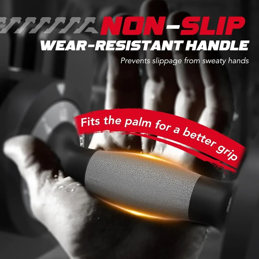 Adjustable Dumbbells Set-40LB-Pair, Anti-Slip Metal Fast Adjust Weight Handle, Exercise & Fitness for Full Body Workout - Adjust