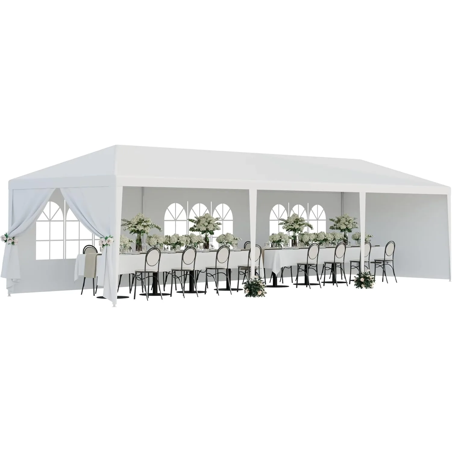 10'x30' Outdoor Party Wedding Tent Canopy Waterproof Camping Gazebo BBQ Shelter Pavilion Heavy Duty,8 Removable Sidewalls(10x30) 2