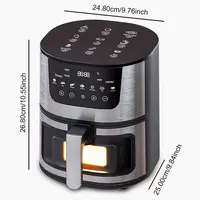 1250W Oil Free Air Fryer Oven LED Touch Panel Air Fryer Air Fryer Toaster Oven Combo with Presets Roast, Bake, Broil and Air Fry 6