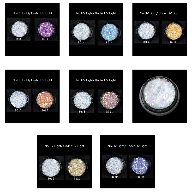 

E0BF Shining Glitter Sequins Powder Set Glitter for UV Resin Epoxy Mold
