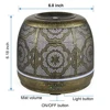500ml Aroma Diffuser Bronze Metal Aromatherapy Diffuser for Essential Oil 7 Color Fragrance Lamp Humidifier for Baby Office Home 4