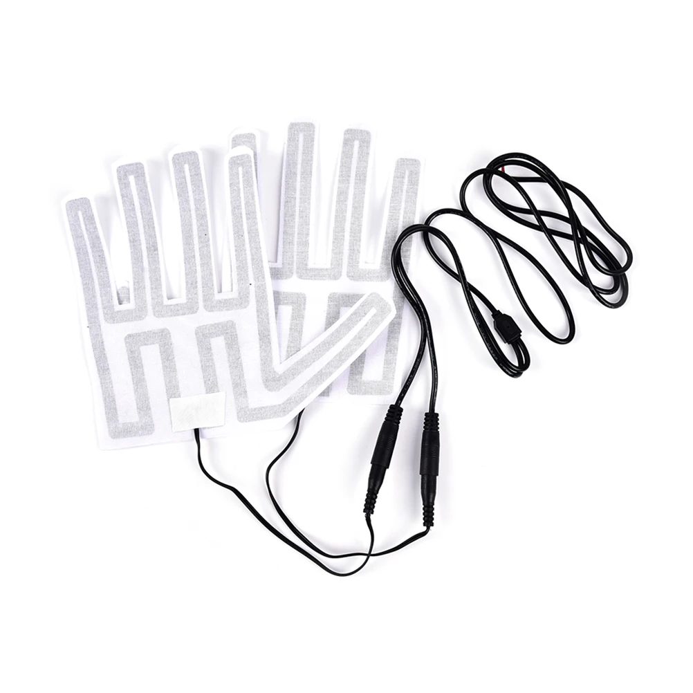 

1 пара 12 в зимние уличные теплые варежки, обогреватель для обуви, перчаток, подушечек, перчаток, Подогреваемые подушечки, электрический нагревательный элемент