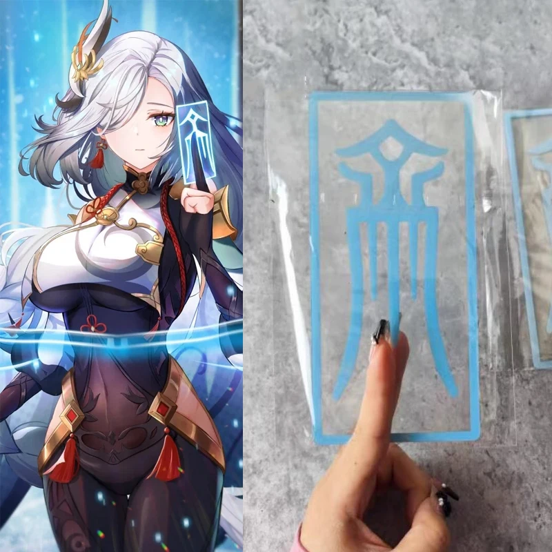 5 шт. игра Аниме Genshin Impact Косплей Chongyun Shenhe прозрачный ПВХ реквизит для стрельбы персонаж костюм реквизит подарки