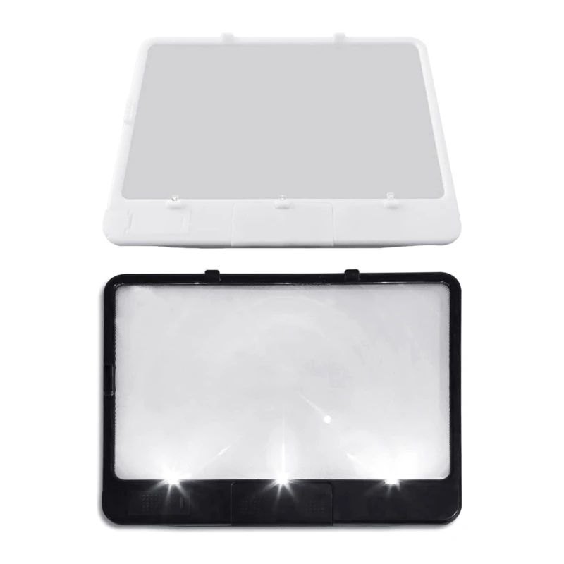 

K1MF Large Lens LED Light Desk 3x Magnifier Glass With Holder LED Light