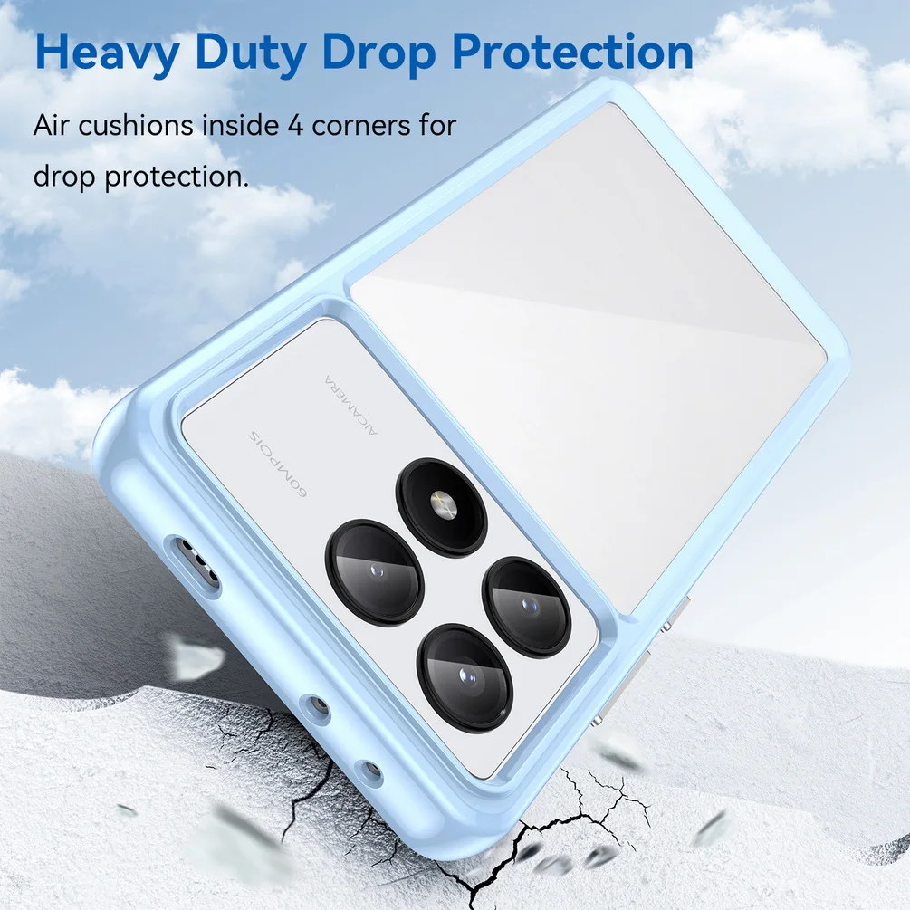 Étui Transparent pour X6 M6 F5 X5 GT X4 M5 F4 POCO C65 C40 C55 M4 Pro F3, housse de téléphone souple et fine en TPU_voghion.com