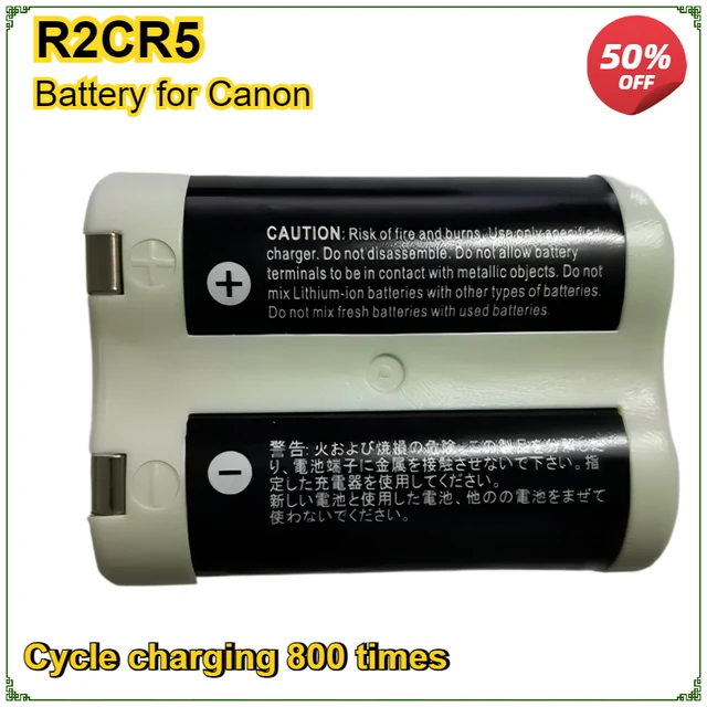 Rechargeable Lithium Battery+ Charger for Canon R2cr5 2CR5 EOS 1  EOS 3 6V Camera Battery High Quality Bateria 6V 500mAh