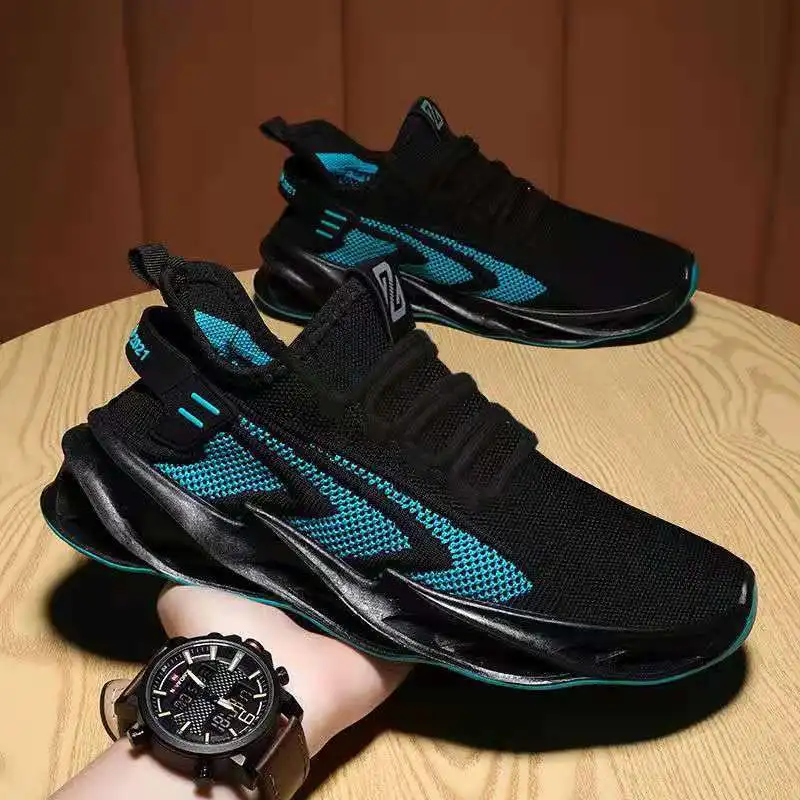 

Cross-border men's sports leisure father shoes wholesale new flying mesh surface breathable shock absorption running shoes Sport