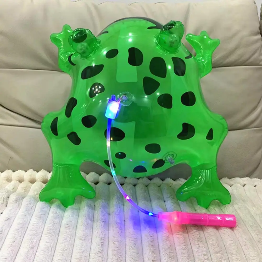 

Wholesale & Dropshipping ！Cute Hilarious Frog Balloon Airtight Colorful Flashing Inflatable Toy Fun Lovely Frog Balloon