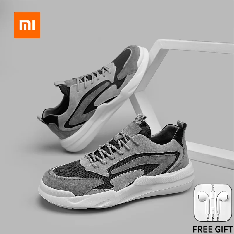 

Xiaomi Youpin Ventilation Antibacterial Sports Leisure Shoes for Men Casual Sneaker Pigskin Upper Anti Sideslip Wear-resisting
