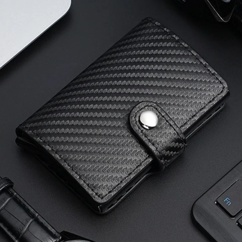 Sleek Carbon Fiber RFID-Blocking Slim Wallet