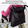 Wheelchair Backpack Bag Wheelchair Back Organizer Pouch Reflective Stripe Wheelchair Storage Accessories for Disabled Elderly 2