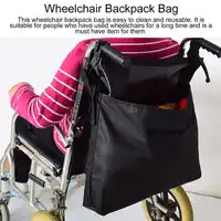 Wheelchair Backpack Bag Wheelchair Back Organizer Pouch Reflective Stripe Wheelchair Storage Accessories for Disabled Elderly 2