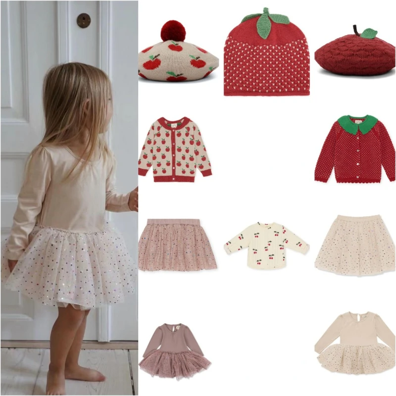 

Girls Knitted Sweater 2022KS Girls Sweater Sequin Dress Short Skirt Cotton Dress Girls Dress Children's Clothing Girls Clothes