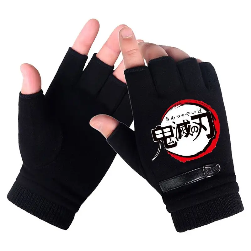 

Новые Аниме рассекающие демонов хлопковые перчатки Kamado Tanjirou Kamado Nezuko варежки трикотажные перчатки без пальцев зимние теплые рождественские подарки