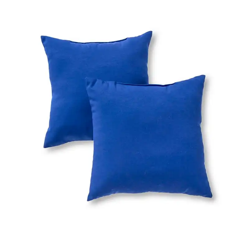 

Fashions Marine Blue 17" Square Outdoor Throw Pillow (Set of 2)