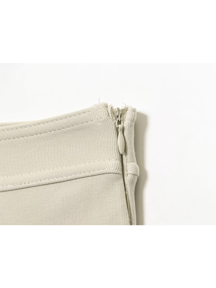 New Women Pants Set Fashion Solid Asymmetric Turtleneck Blouse Top Straight Long Trousers Ladies Short Sleeve Commuter Suits