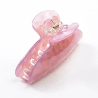 High Quality Acetate Hair Clips for Women Solid Color Striped Crab Claw Korean Girl Hairpin Barrette Hair Accessories Gift - Image 4