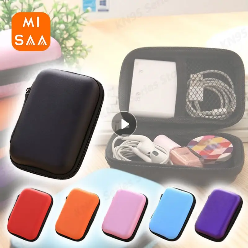 Sundries Travel Storage Bag Charging Case for Earphone Package Zipper Bag Portable Travel Cable Storage Electronics Organizer