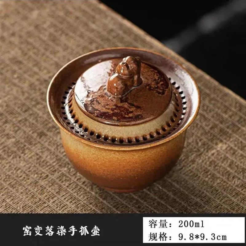 Chinese Vintage Kungfu Tea Set 1 Teapot 1 Teacups Outdoor Travel Ceramic Pottery Tea Cups For Teaware Of Ceremony