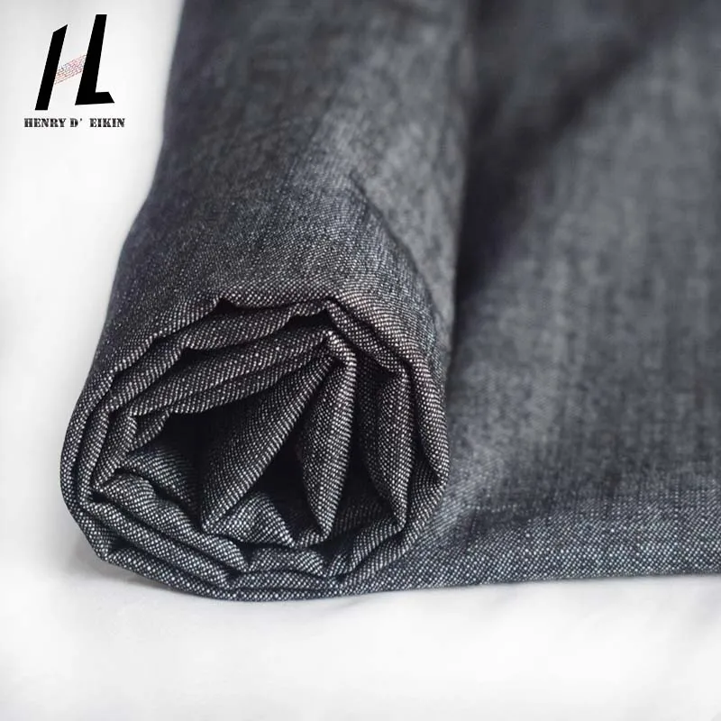 Stock Low Price 190GSM Plain Light Denim Fabric Per Meter and Cue Piece For Shirt Sewing Clothing Sofa Fabric