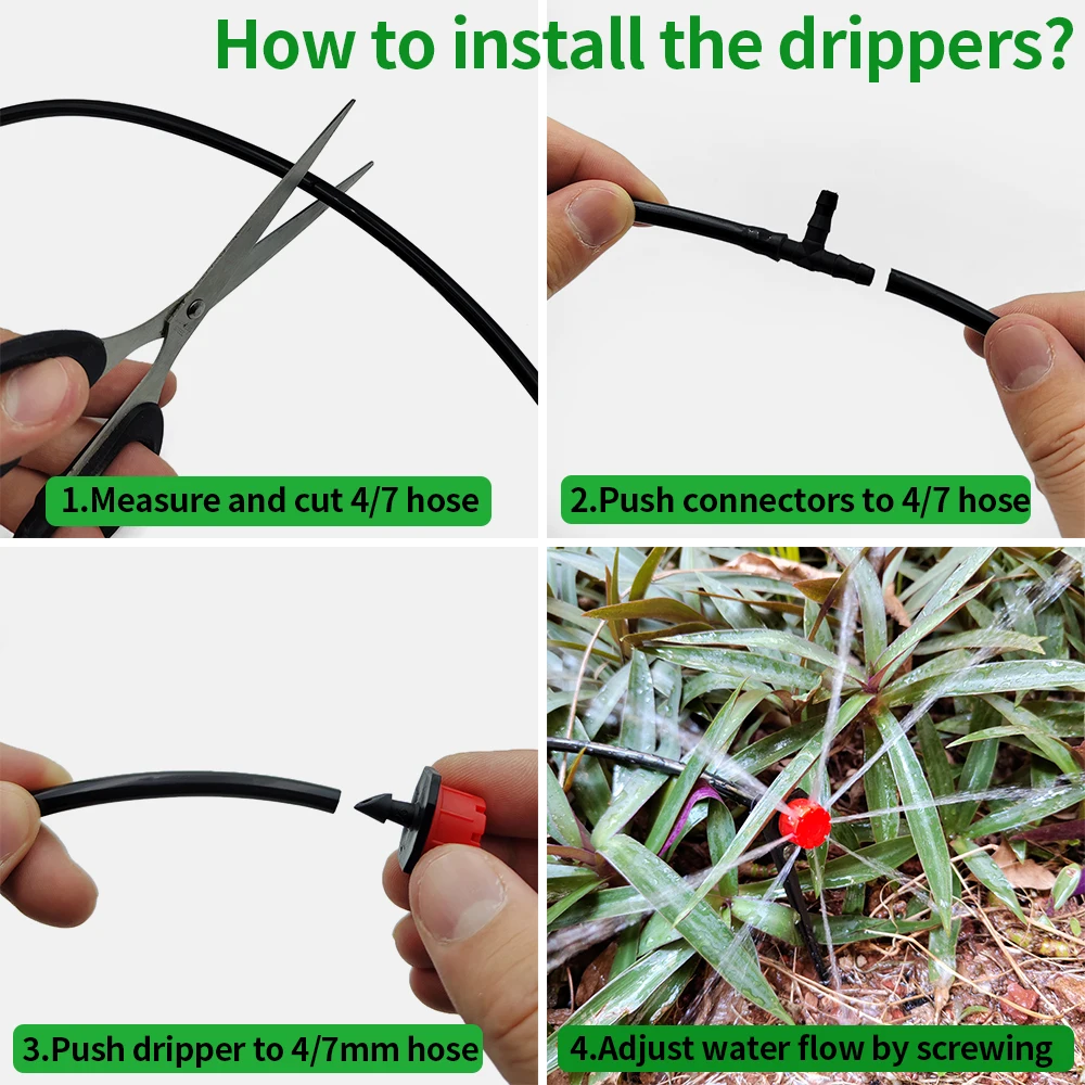 5-100m Garden Watering Hose 4/7mm PVC Micro Irrigation Pipe Drip Irrigation Tubing Sprinkler 1/4'' Lawn Balcony Greenhouse garden hose water hose expandable hose plastic hose plastic tube drip irrigation system