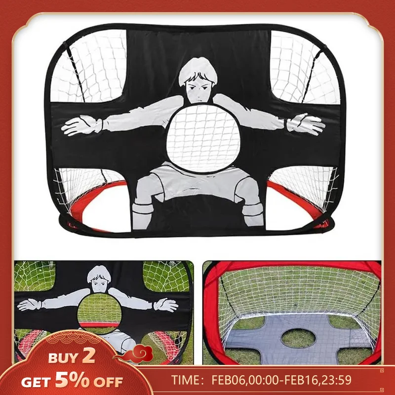 어린이 및 성인용 접이식 축구 타겟 네트, 나일론 축구 골, 놀이터 뒷마당 실내 야외 훈련 