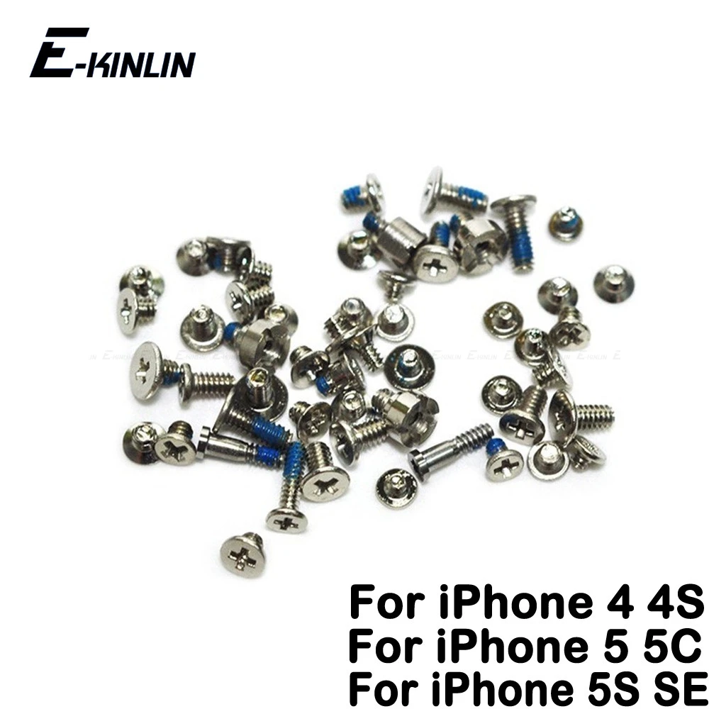 Pełny zestaw śrub Części zamienne do iPhone'a 4 4S 5 5S SE 5C z