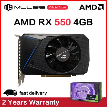 MLLSE  AMD Radeon RX 550 4GB Graphics Card GDDR5 128bit PCI-E X16 HDMI DP DVI RX550 placa de video Desktop Gaming 1
