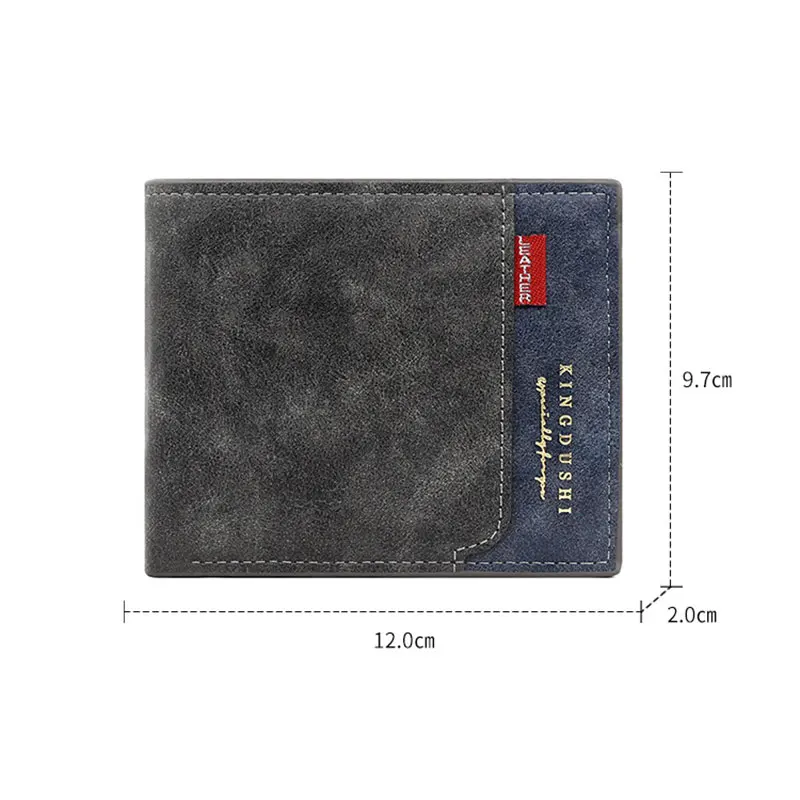 Free Name Engraving New Men Short Wallets High Quality Classic Card Holder Simple Male Purse Zipper Coin Pocket Men Money Clips