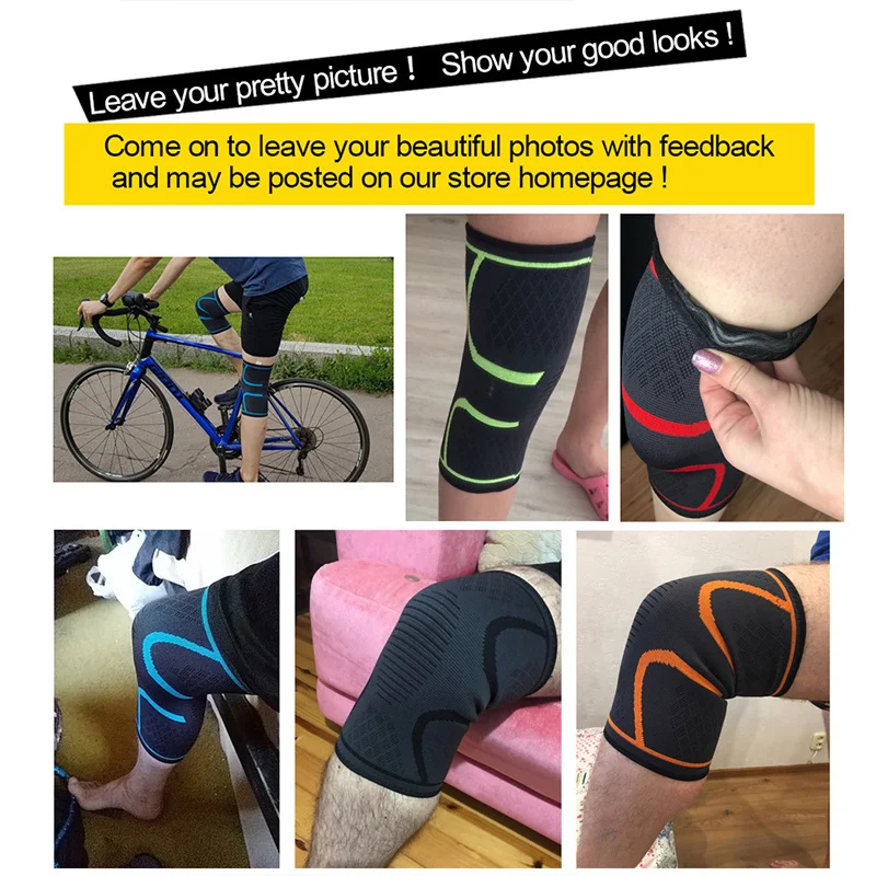 1Pc Knee Brace with Silicone Non-Slip Elastic Nylon Compression Knee Sleeve Sports Relieves Knee Pain Meniscus Tear Arthritis