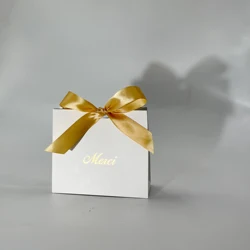 Elegant White Mini Candy Gift Boxes - Perfect for Baby Showers, Weddings, and Special Occasions (Gold)