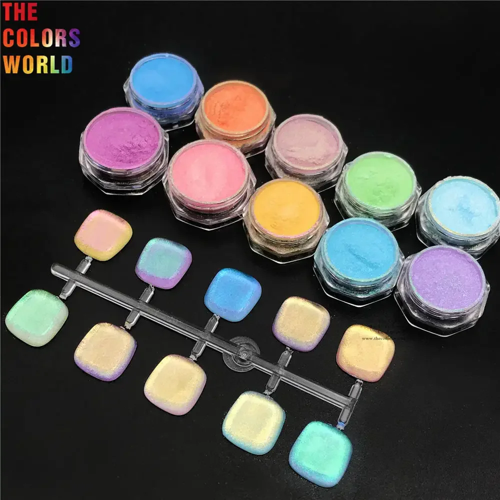 

Candy-colored chameleon Powder Natural Mica Powder Soap Epoxy Resin Dye Pearl Pigment DIY Jewelry Craft Making Accessory TCT-876