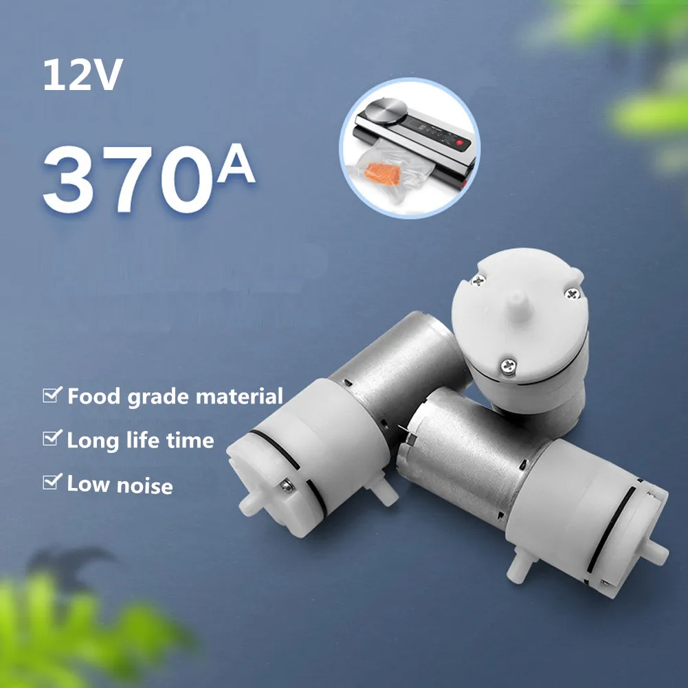 

370A Mini Air Pump 12V Low Noise Electric Micro Vacuum Booster Motor for Beauty Instrument Medical Treatment Garden Aquarium