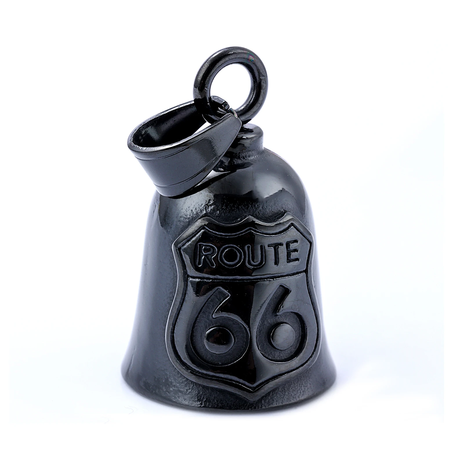 Route 66 GUARDIAN 행운의 종 행운의 애완 동물 키 체인 참 어머니 도로 선물 스테인레스 스틸 벨 남성용 및 무료 벨 행거